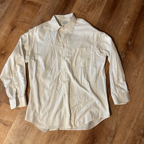 Size 16.5 cotton shirt white Ermenegildo Zegna Shirt Vintage  100% cotton - Picture 1 of 8